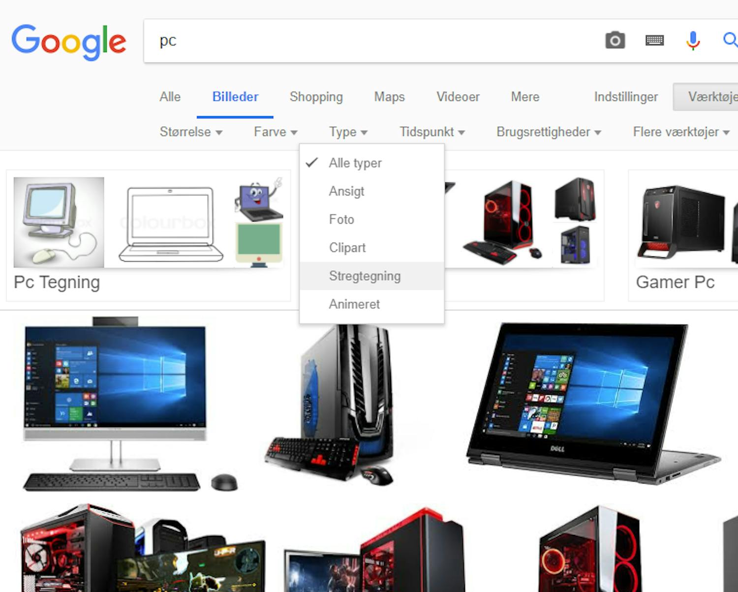 Billedsøgning i Google